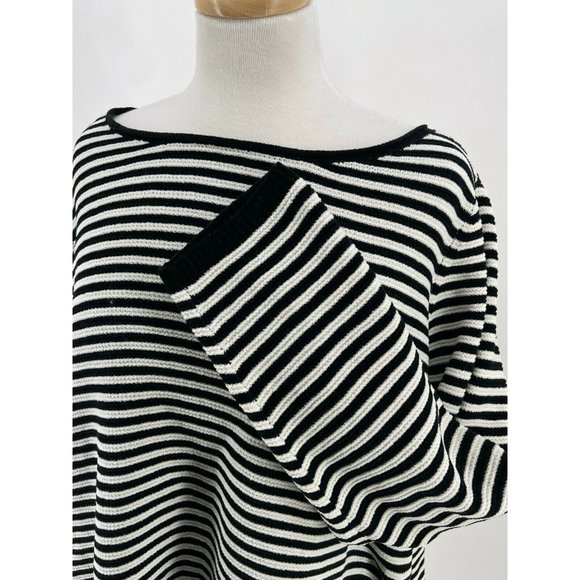 Eileen Fisher Black and White Striped Sweater - Picture 5 of 8
